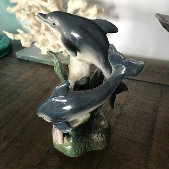 Herco Figurine - Dolphin Figurine Sculpture Decor Vintage - Picture 2 of 3